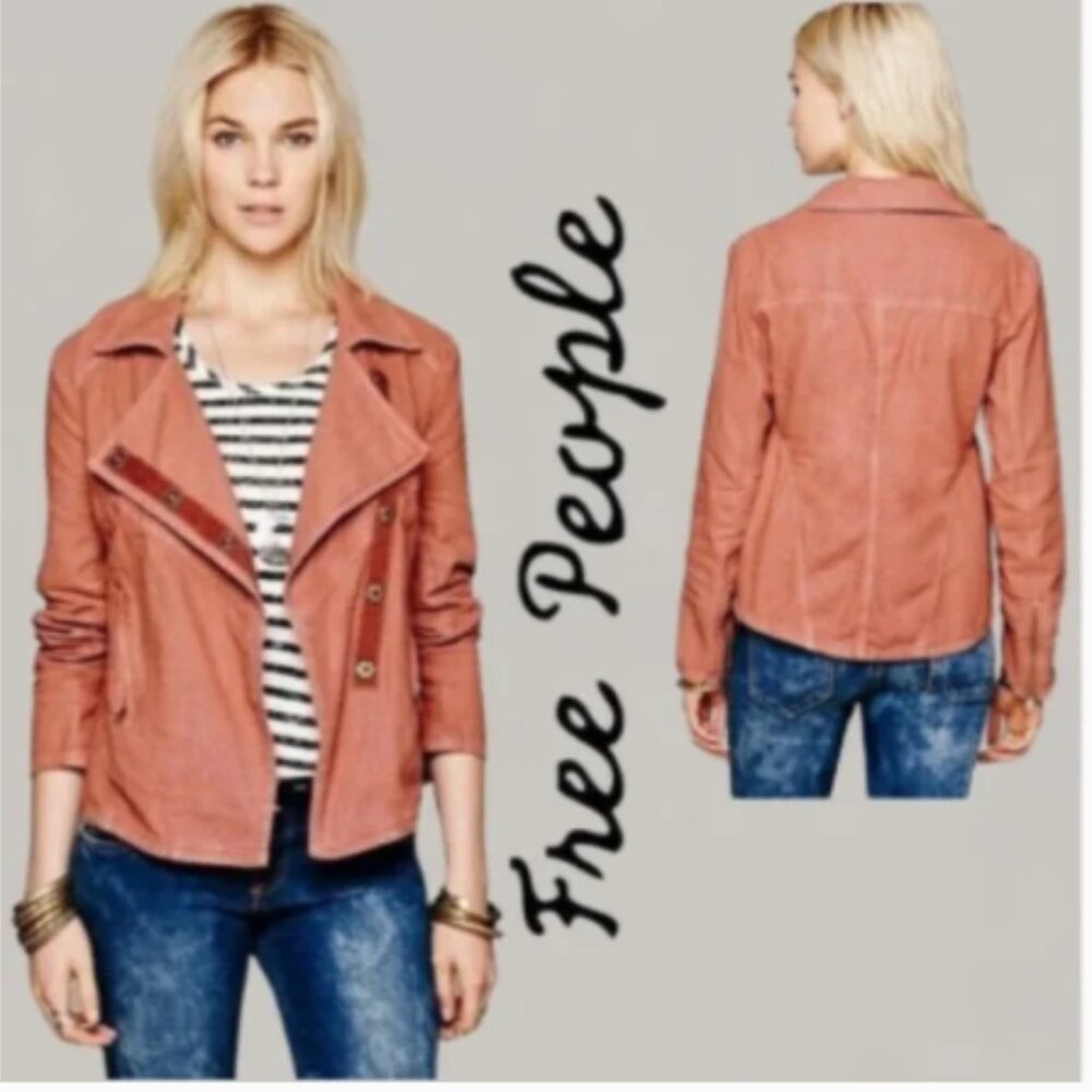 Free People Rosewood Washed Linen Jacket (1439)